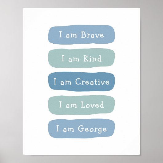 Geben Sie Ihrem Kind den Namen Kindernachweise hin Poster (Vorne)