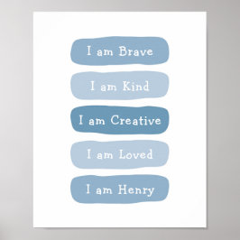 Geben Sie Ihrem Kind den Namen Kindernachweise hin Poster