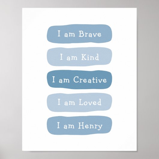 Geben Sie Ihrem Kind den Namen Kindernachweise hin Poster (Vorne)