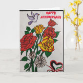 Geben Sie Ihrem Liebsten eine einzigartige Jubiläu Karte (Gelbe Blume)