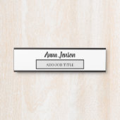 Geben Sie Ihrem Unternehmen Ihren Namen und Ihre J Türschild (Vorderseite )