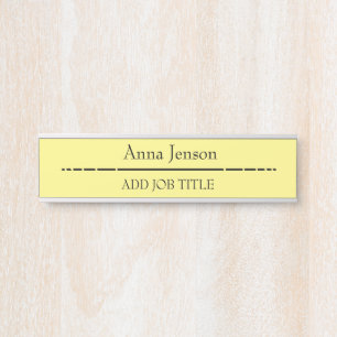 Geben Sie Ihrem Unternehmen Ihren Namen und Ihre J Türschild