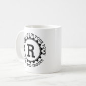 Geben Sie Ihren Anfangsnamen oder Ihren eigenen Te Kaffeetasse (Vorderseite Links)
