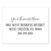 Geben Sie Ihren Firmennamen und Ihre Adresse moder Gummistempel (Prägung)