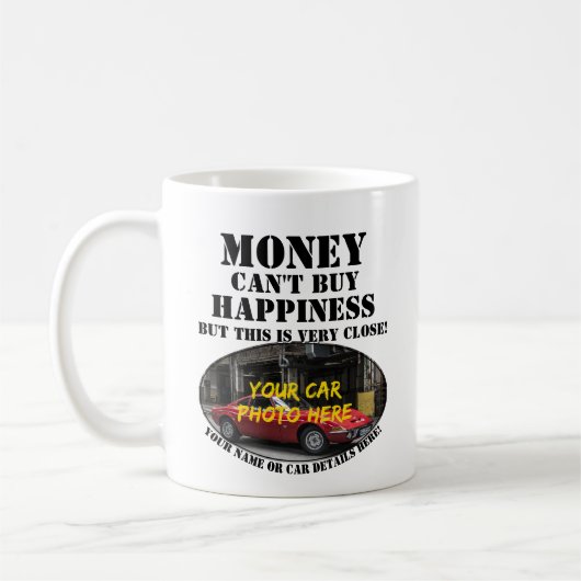 Geben Sie Ihren Foto Name, Text, Geld glückliche A Kaffeetasse (Links)