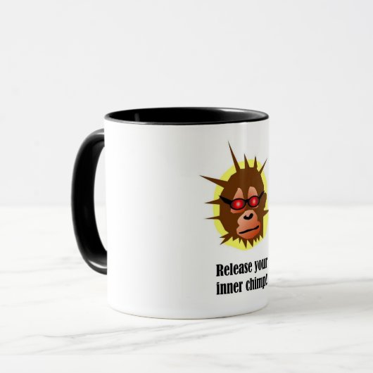 Geben Sie Ihren inneren Schimpansen frei! Tasse (Vorderseite Links)