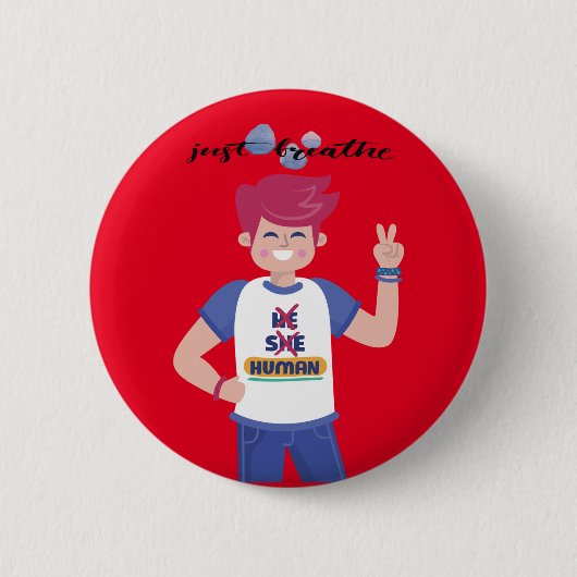 Geben Sie ihren Namen als männliches Grafikdesign Button (Vorderseite)