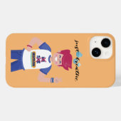 Geben Sie ihren Namen als männliches Grafikdesign  Case-Mate iPhone Hülle (Rückseite (Horizontal))