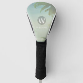 Geben Sie Ihren Namen als Tropenmonogramm ein Golf Headcover