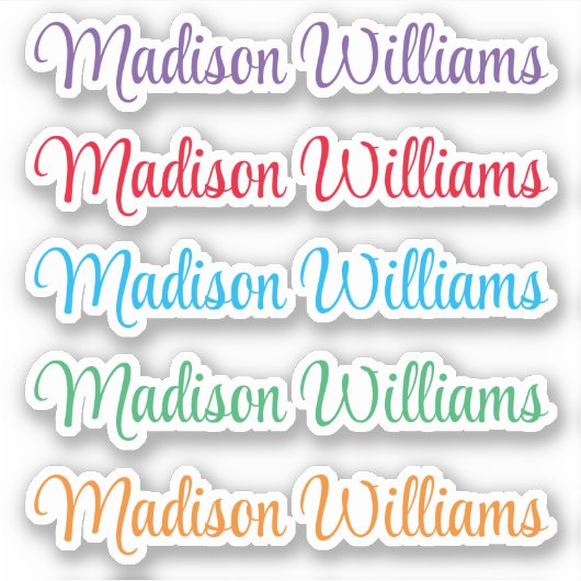 Geben Sie Ihren Namen an Aufkleber (Vorderseite)