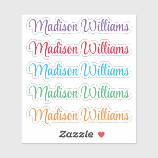 Geben Sie Ihren Namen an Aufkleber (Blatt)