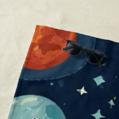 Geben Sie Ihren Namen Coolen Raketenplatz und Plan Strandtuch (Beispiel)