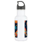 Geben Sie Ihren Namen Coolen Raketenschiff Platz u Edelstahlflasche (Rückseite)