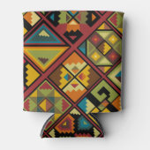 Geben Sie Ihren Namen Earth Tone Tribal hinzu Dosenkühler (Vorderseite)