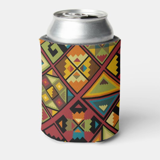Geben Sie Ihren Namen Earth Tone Tribal hinzu Dosenkühler (Kanne Rückseite)