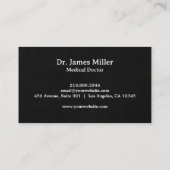 Geben Sie Ihren Namen Medical Caduceus Symbol Schw Visitenkarte (Rückseite)