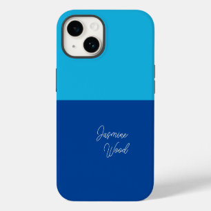 Geben Sie Ihren Namen Modernes Minimalistisches Bl iPhone 14 Hülle