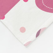 Geben Sie Ihren Namen Niedlich Pink Hearts Muster Fleecedecke (Ecke)