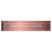 Geben Sie Ihren Namen Rose Gold Business ein Namensplakette (Vorderseite)