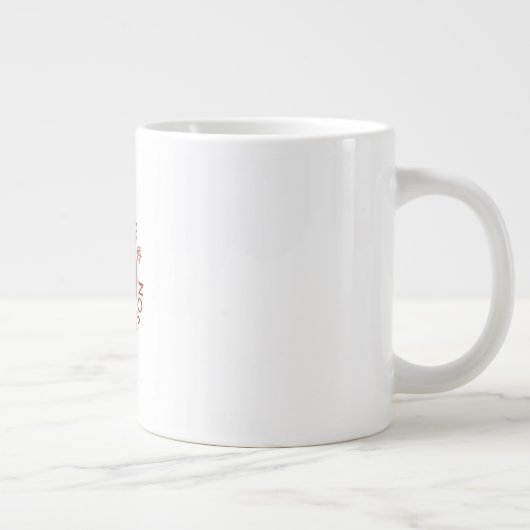 Geben Sie Ihren Namen Text Holiday Snowflake Spezi Jumbo-Tasse (Rechts)