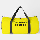 Geben Sie Ihren Namen Text Subject (oder 2 Zeilen) Duffle Bag (Rückseite)