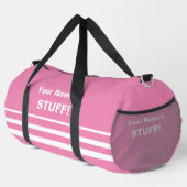 Geben Sie Ihren Namen Text Subject Pink ein Duffle Bag (Rechte Ecke)