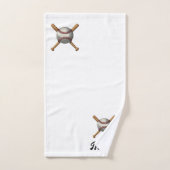 Geben Sie Ihren Namen und Ihre Nummer Baseball Cro Badhandtuch Set (Handtuch)