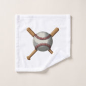 Geben Sie Ihren Namen und Ihre Nummer Baseball Cro Badhandtuch Set (Waschlappen)