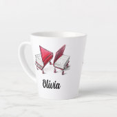 Geben Sie Ihren Namen zu Grand Piano Book Sketch e Milchtasse (Linke Ecke)