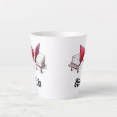 Geben Sie Ihren Namen zu Grand Piano Book Sketch e Milchtasse (Vorderseite)