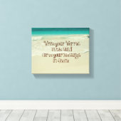 Geben Sie Ihren Segen in Stone Quote ein Leinwanddruck (Insitu (Holzboden))