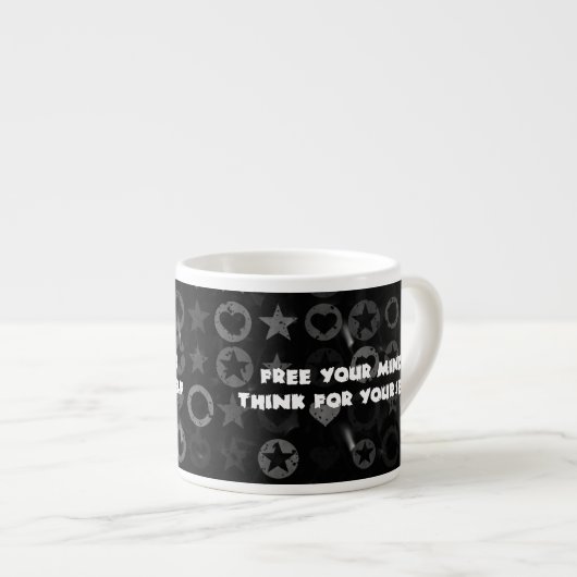 Geben Sie Ihren Verstand frei Espressotasse (Vorderseite Rechts)