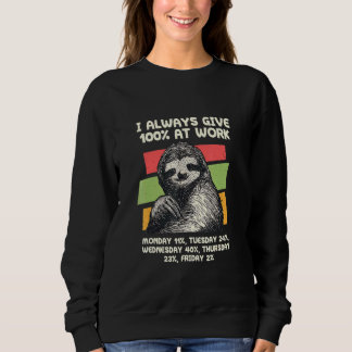 Geben Sie immer 100 Arbeitsstunden von Zuhause Slo Sweatshirt