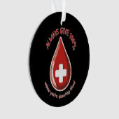 Geben Sie immer 100%, es sei denn, Sie spenden blu Ornament (Vorderseite)