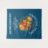 GEBEN SIE IMMER DANKE AN GOTT Christlichen Ernteda Wandteppich (Vorderseite (Horizontal))