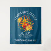 GEBEN SIE IMMER DANKE AN GOTT Christlichen Ernteda Wandteppich (Vorderseite)