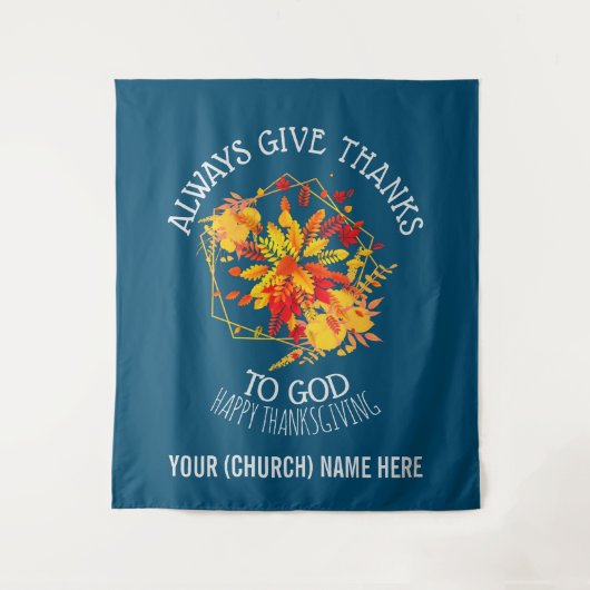 GEBEN SIE IMMER DANKE AN GOTT Christlichen Ernteda Wandteppich (Vorderseite)