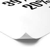 Geben Sie immer lustige Sarcasa Arbeit Spaß Poster (Ecke)