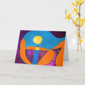 GEBEN Sie in der abstrakten Wortkunst Karte (Gelbe Blume)