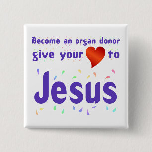 Geben Sie Jesus Ihr Herz Button