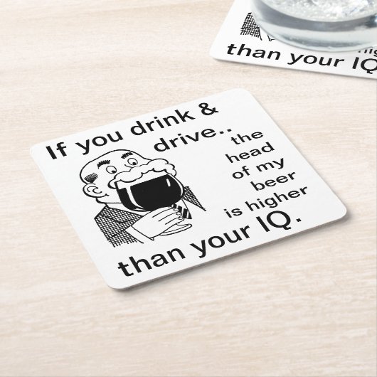 Geben Sie kein Getränk- und Fahrpreis an Rechteckiger Pappuntersetzer (angewinkelt)