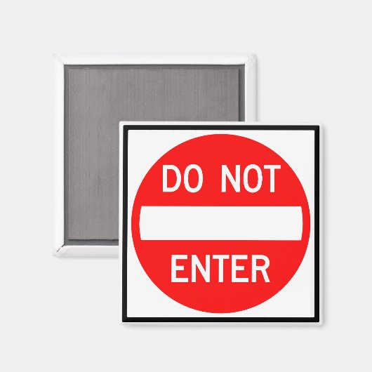 Geben Sie kein Highway-Zeichen ein Magnet (Vorderseite/Rückseite)