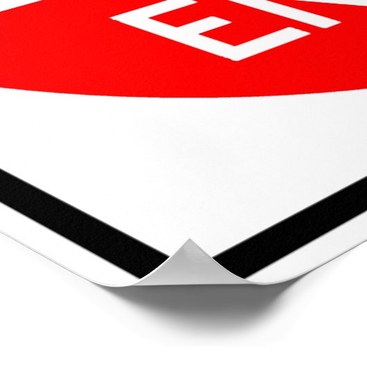 Geben Sie kein Highway-Zeichen ein Poster (Ecke)