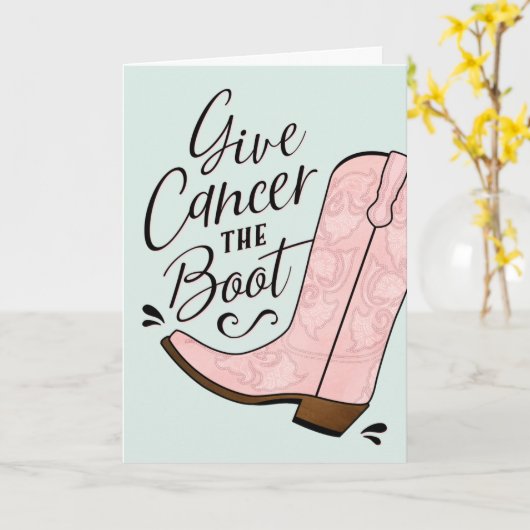 Geben Sie Krebs dem Brustkrebs beim Start einen gu Karte (Gelbe Blume)