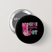 Geben Sie Krebs dem Stiefmütterchen Brustkrebs Pin Button (Vorne & Hinten)