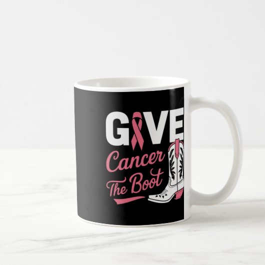 Geben Sie Krebs dem Stiefmütterchen Brustkrebs Pin Kaffeetasse (Rechts)