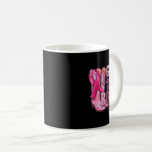 Geben Sie Krebs dem Stiefmütterchen Brustkrebs Pin Kaffeetasse (VorderseiteRechts)