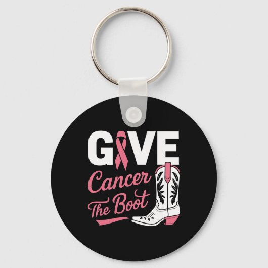 Geben Sie Krebs dem Stiefmütterchen Brustkrebs Pin Schlüsselanhänger (Vorderseite)