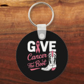 Geben Sie Krebs dem Stiefmütterchen Brustkrebs Pin Schlüsselanhänger (Vorderseite)