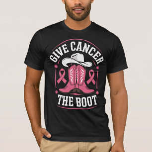 Geben Sie Krebs den Stiefel - Pink Cowboy Boots Br T-Shirt